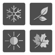 Vector Set of Seasons Icons N6