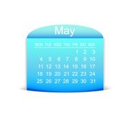 Calendar May 2015 Vector illustration