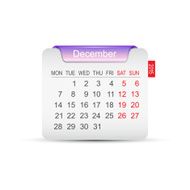 Calendar December 2015 Vector