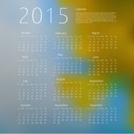 2015 Calendar Template N4