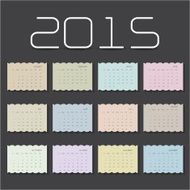 Calendar 2015 design template week starts Sunday N2