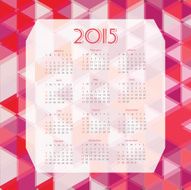Abstract 2015 Calendar Template - Illustration N7