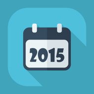 Flat modern design with shadow calendar the inscription 2015