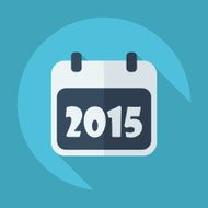 Flat modern design with shadow calendar the inscription 2015 N2