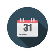 Flat Design Concept Calendar Vector Illustration With Long Shado N3