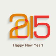 New Year 2015 celebration design colorful vector
