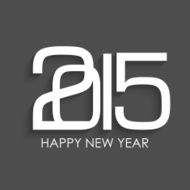 Happy New 2015 year greeting card Vector illustration
