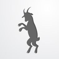 Grey silhouette of a goat - symbol 2015