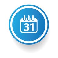 Calendar symbol on white background vector