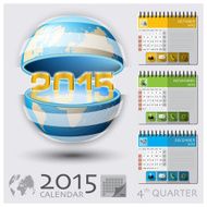 Fourth Quarter Of 2015 Calendar Global Map