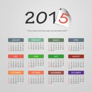 Calendar 2015 - Vector Illustration Design