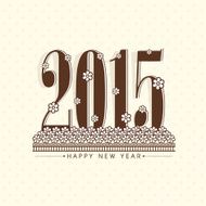 Happy New Year 2015 greeting card design