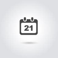 Vector Calendar Icon with date