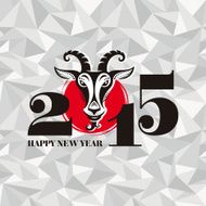 New year greeting card with goat N4