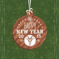 New year greeting card with goat N5