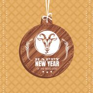 New year greeting card with goat N6