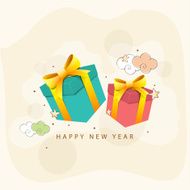 Happy new year greeting card N2