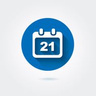 Flat icon - calendar with date Vector