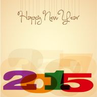 2015 Happy New Year Greeting Design Layout In Vector Format