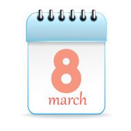 round abstract Calendar sign on white background