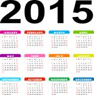 Vector calendar N6