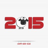 New year 2015 greeting card design