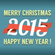 2015 Vintage New Year Calendar Vector Illustration