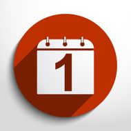 Vector calendar organizer web icon N8