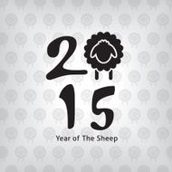 Year of The Sheep Square Design with background