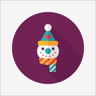 snowman flat icon with long shadow eps10 N34