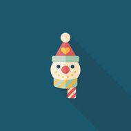 snowman flat icon with long shadow eps10 N36