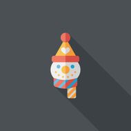 snowman flat icon with long shadow eps10 N37