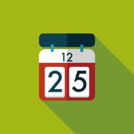 Calendar flat icon with long shadow eps10 N23