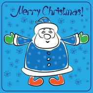 christmas card with multicolored