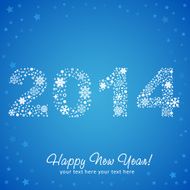 2014 New Year shiny invitation postcard