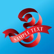 Cursive Ribbon Bold Number 03