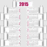 Torn paper calendar 2015 design N2