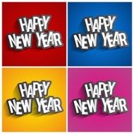 Happy new year greeting card N3