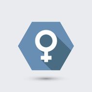 vector modern flat icon with long shadow N2