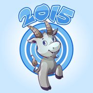 symbol of 2015 in blue tones N3