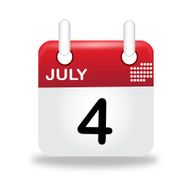 Calendar Icon fourth July