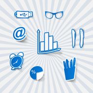 office set of icons business N2