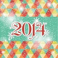 Happy new year 2014 celebration greeting card design N2