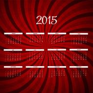 Vector Illustration 2015 New Year Calendar N4