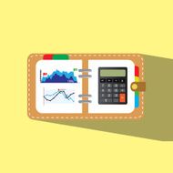 diary book flat icon vector illustration eps10