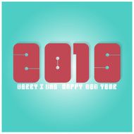 Happy new year 2015 creative greeting card design N3
