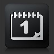 Black Square Button with Back to School Calendar