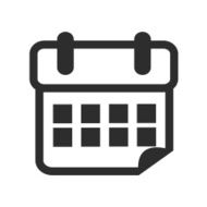 Vector Black Calendar Icon