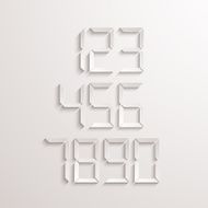 Vector modern electronic numbers set