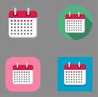 Flat Calendar icons N2